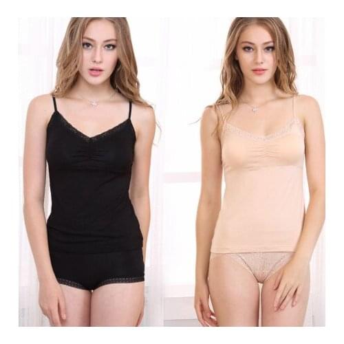 Summer Lace Camisole Women Tops Bras Seamless Bra Solid Tank Top Straps Sleepwear Nightwear Soft Pajamas