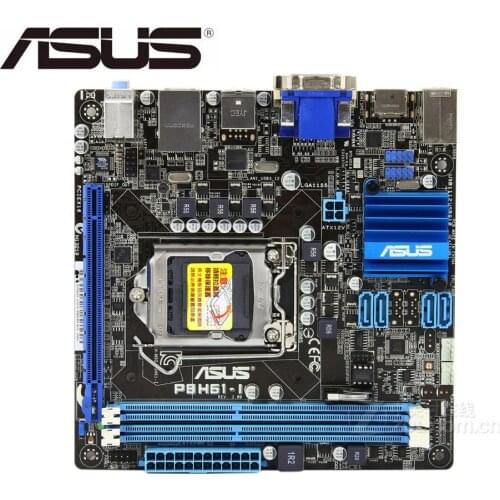 Asus P8H61-I used Desktop Motherboard LGA 1155 DDR3 16GB USB2.0 USB3.0 for 32nm CPU DVI HDMI VGA H61 mainboard PC