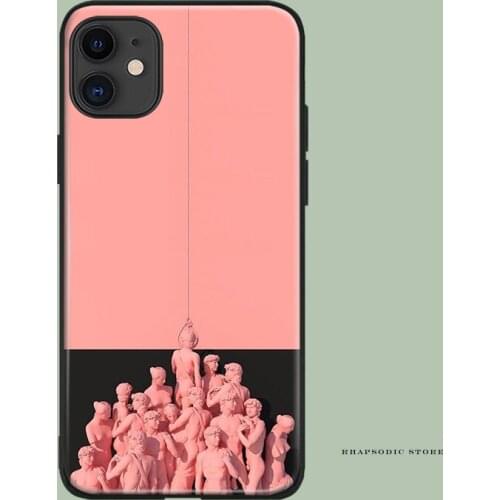 Aesthetics pink Sculpture art For iPhone 6 6s 7 8 Plus X XR XS 11 Pro Max soft silicone Phone case cover shell