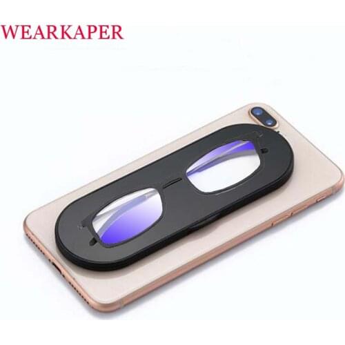 Titanium Frame Tr90 Magnetic Reading Glasses Men Adjustable Folding Glasses Thin Anti-blue Lenes Magnetic Eyeglass 1-3.5