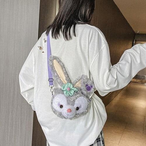 Wholesale 8pcs/lot New 22cm Cartoon Animal Rabbit Stuffed and Plush Toys Small Bag Cute Bear Plush Backpack Gifts for Girls