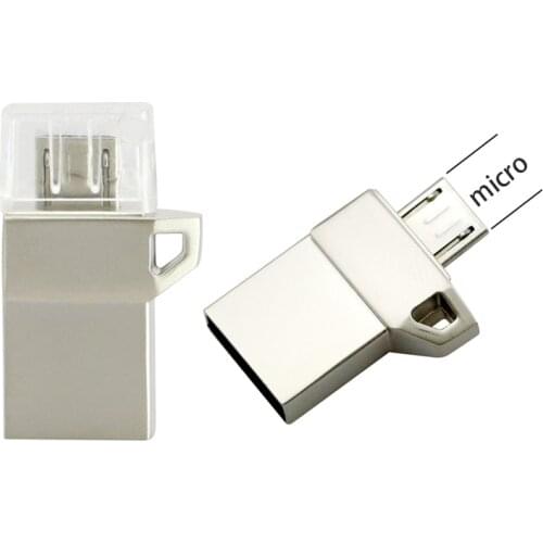 OTG USB Flash Drive OTG USB 16G 32G 64G USB2.0 Mini Pen Drive Tiny Pendrive Memory Stick Storage Device WaterProof U Disk