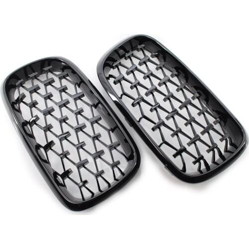 Fits BMW X5 F15 2014-2016 Gloss Black Diamond Meteor Front Kidney Grill Grille