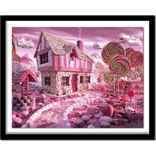 Full Square Diamond 5D DIY Diamond Painting "Candy house" Embroidery Cross Stitch Rhinestone Painting Decor Gift