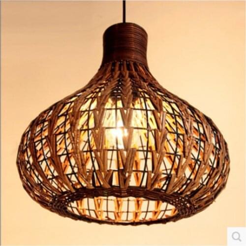 Droplight sitting room dining-room droplight study hotel teahouse rattan weaving cany art club lamp lamps and lanterns