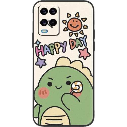 Full wrap TPU Phone Case For OPPO A54 4G Anti-knock Shockproof Anti-dust Silicone Original Cartoon