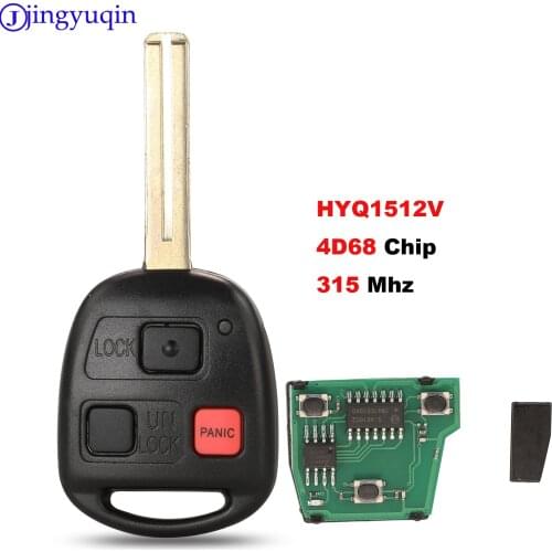 Jingyuqin Keyless Remote Key 3 Buttons 315mhz With 4D68 Chip For Lexus GX470 LX470 HYQ1512V TOY48 Blade