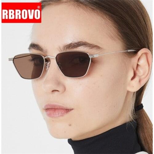 RBROVO 2021 Vintage New Sunglasses Women Brand Designer Glasses Metal Luxury Retro Glasses Mirror Oculos De Sol Gafas UV400
