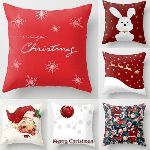 Merry Christmas Decoration For Home Santa Claus Reindeer Pillow Case Christmas 2019 Xmas Navidad Happy New Year 2020 Home