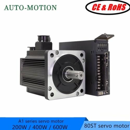 A1 series 60ST servo motor single phase or three phase 220VAC 300prm 200W 400W 600W with DM series driver