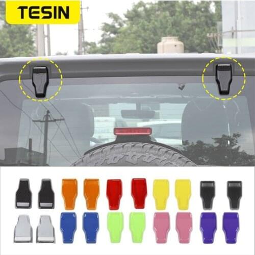 TESIN Car Stickers for Jeep Wrangler JL Rear Windshield Glass Hinge Decoration Sticker Accessories for Jeep Wrangler JL 2018