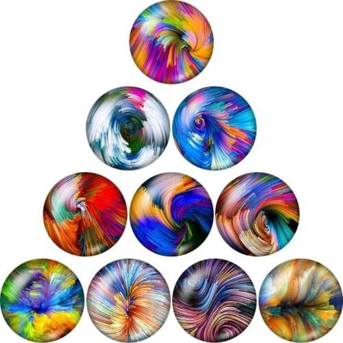 New Artistic patterns Radiant 10pcs mixed 12mm/16mm/18mm/25mm Round photo glass cabochon demo flat back Making findings