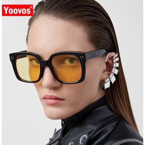 Yoovos 2021 Women Sunglasses Oversized Sunglasses Women Classic Sun Glasses Square Okulary Brand Design Gafas De Sol De Mujer