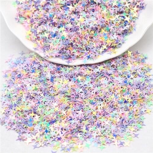 Star Nail Sequins 4mm Cross Star Shape Loose Sequins for Nails Art Women Manicure Glitter Paillette Wedding Decoration Confetti
