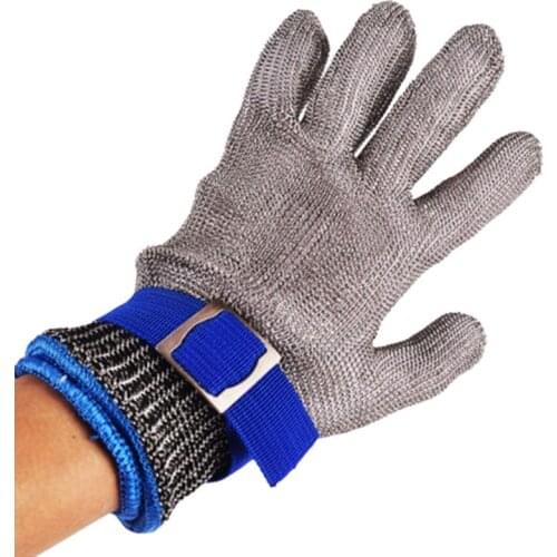 1PC Stainless Steel Grade 5 Steel Wire PE Steel Ring Iron Gloves Wearing Left Right Durable Gloves