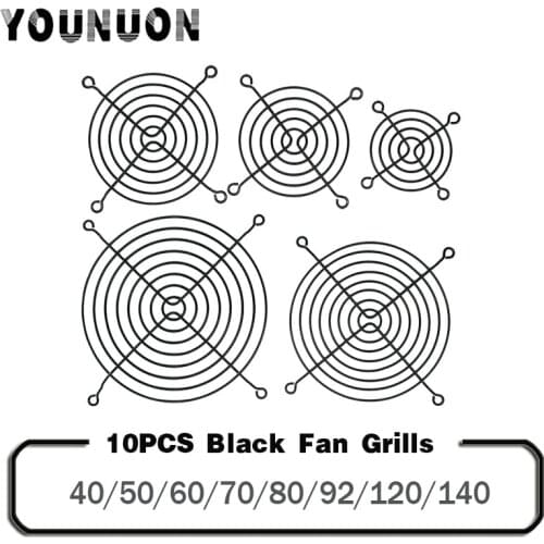 10 Pieces Fan Grills Metal Mesh Finger Guard Protective Net Fan Grill Computer Case Fan Grill 60/70/80/90/92/120/140MM Mesh