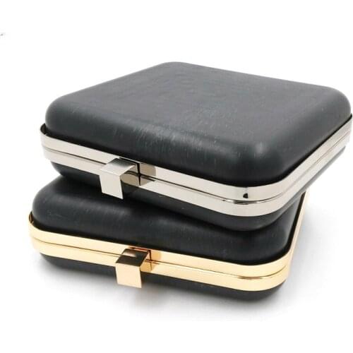 16.5X15.5 cm oval minaudiere box clutch frame with plastic covers silver gold antique bronze obag handles metal box purse frames