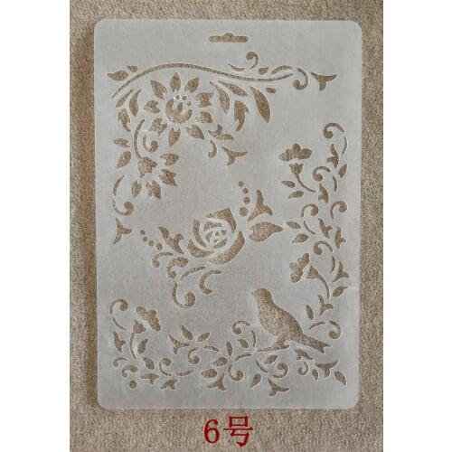 20 Pcs T06 Wholesale Paint Stencils Theme Lace Ruler Drawing Templatediy Album Accessories Ruler Letter Hollow Drawing