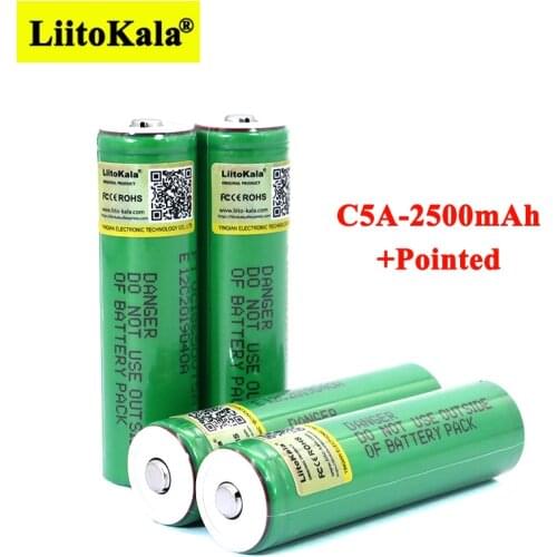 2021 Liitokala New C5A 2600mAh 18650 Lithium Battery 20A 30A Discharge 18650VTC5 batteries+Pointed