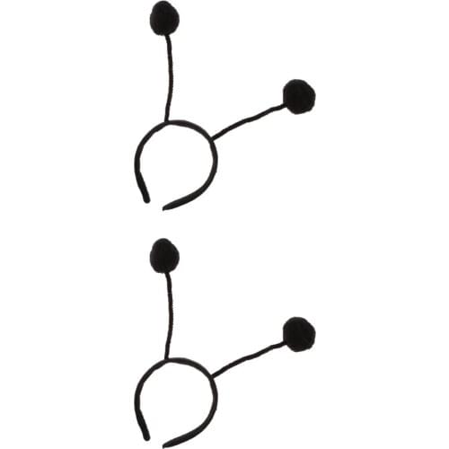 2x Insect Antenna Headband Costume Bumblebee Bee Alien Fancy Dress Black