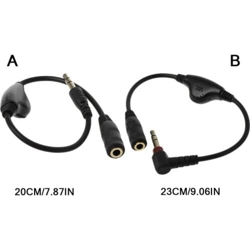 3.5mm Jack AUX Male to Female Adapter Extension Cable Audio Stereo Cord with Volume Control Earphone Headphone Wire