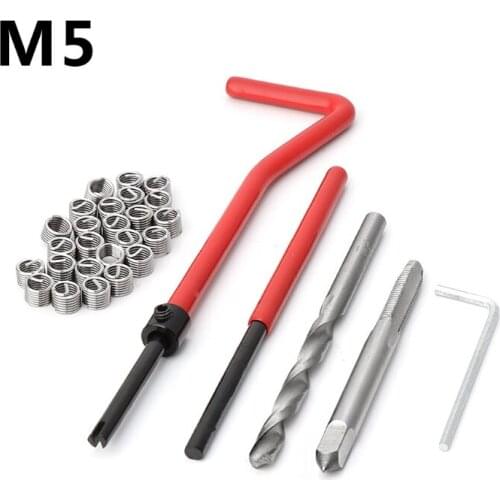 30Pcs M5 Thread Repair Insert Kit Auto Repair Hand Tool Set For Car Repairing