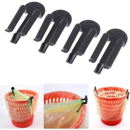 4Pcs/lot Practical Trash Can Clips Plastic Fixed Garbage Bag Clip Fixed Waste Bin Bag Holder Rubbish Clamp