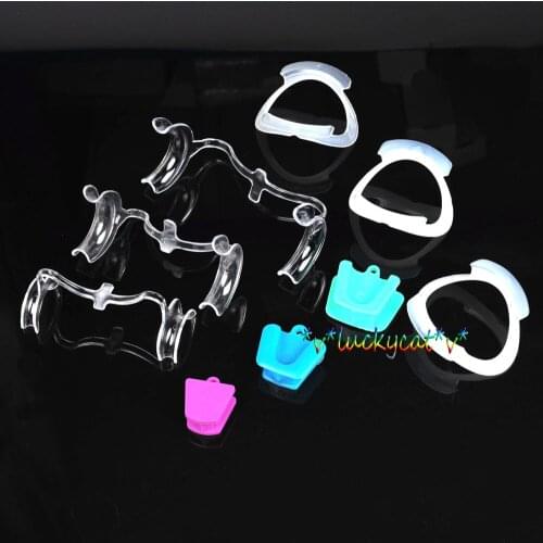 9Pcs Assorted Dental Intraoral Oral Cheek Lip Retractor Opener + Silicone Mouth Prop