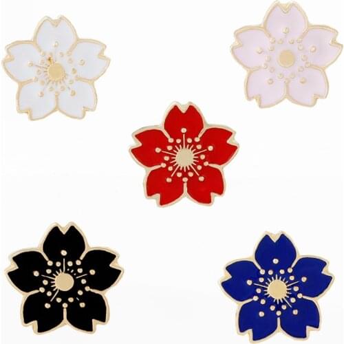 Nice Oriental cherry Sakura Brooches Badges Cute Pins Gifts For Friends Wholesale Jewelry
