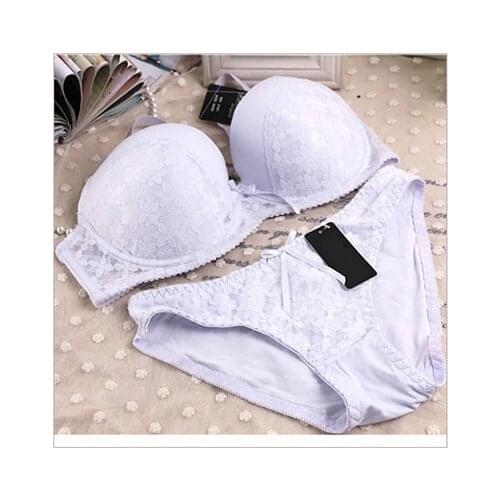 2019 New Brand bra Sexy Lace Plaid comfort lingeie Push Up Bra SetS VS Secret young girl bts Plus Size 32-42 D E F Cup bra B3