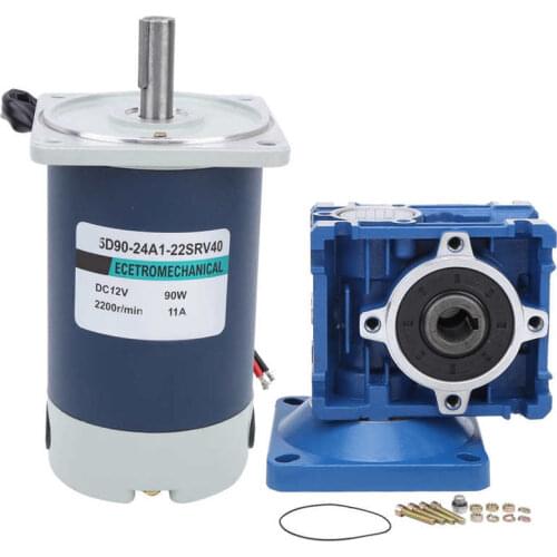 Worm Gear Motor DC Stainless Steel 90W 2200 r/min XD5D90-24A121SRV-RV30 Reduction Ratio Gear Motor Set