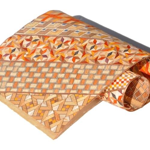 Puzzle Wood Veneer Yosegi Classic Style More kinds Natural Material For Jewelry Box Door Skin