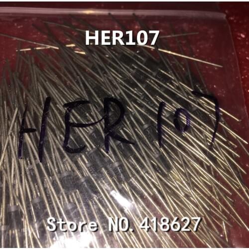 200PCS/LOT HER107 Diode 1A/1000V In-Line DO-41 High Efficiency Ultra Fast Recovery Diode