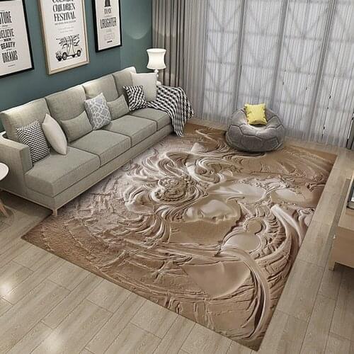 Flannel Area Rug Room Floor Printed Carpet For Living Room Bedroom Home Decorative Noble Carpet Goddess Crapet Printed Fashion