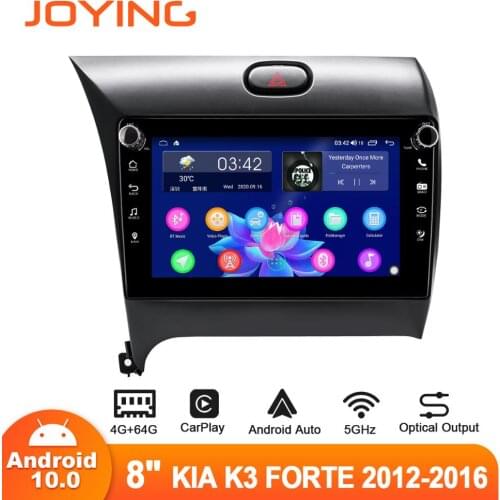Joying 8inch Android10 Car Radio for Kia Cerato K3 Forte 2012-2016 GPS DSP Carplay SPDIF Subwoofer DVR OBD 5GWiFi Optical Output