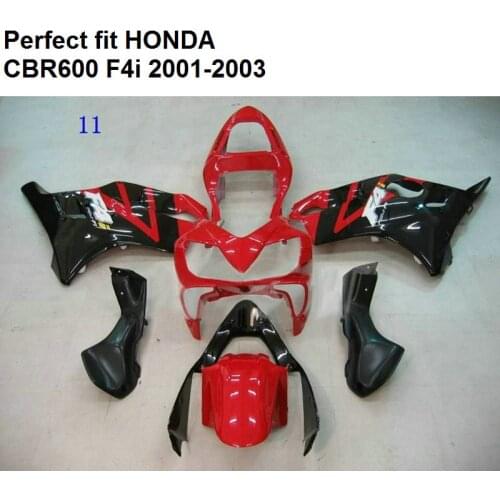 Motorcycle fairing kit for Honda CBR 600 F4i 2001 2002 2003 red black fairings CBR600 F4i 01 02 03 CV27