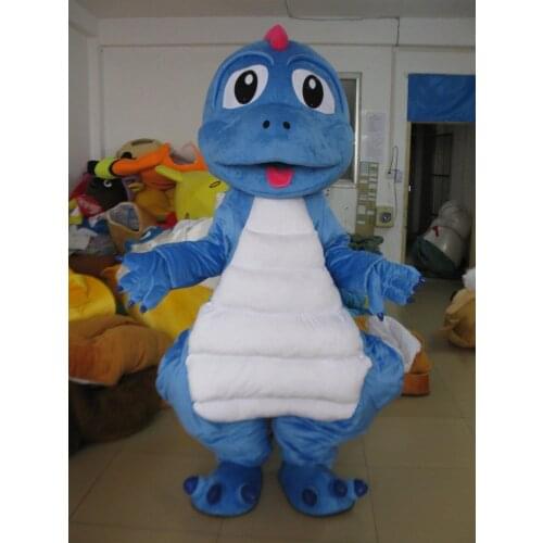 2019 High quality white belly blue dragon mascot costumes Christmas Halloween Outfit Fancy Dress