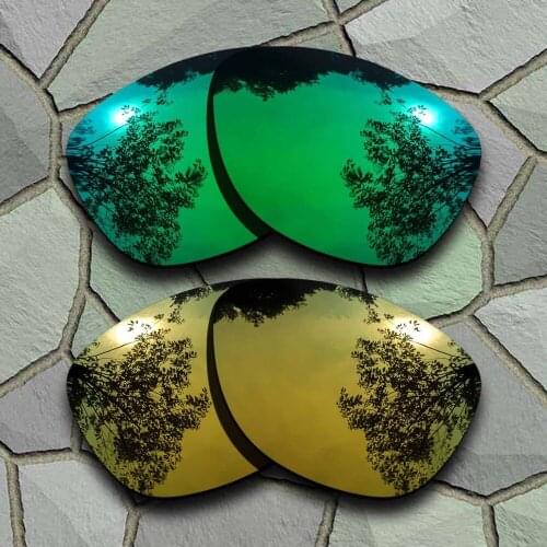 Jade Green&Yellow Golden Sunglasses Polarized Replacement Lenses for Frogskins