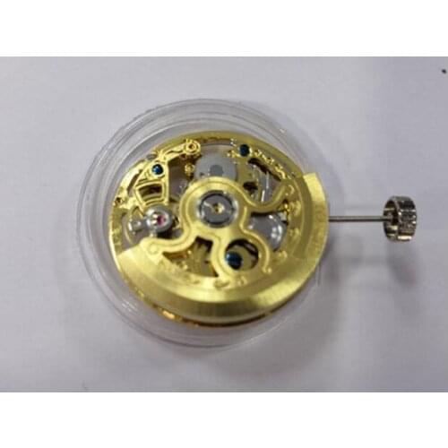 New ! Seagull HZ 2189 Watch Movement Automatic Watch Skeleton Gold Color 3 Hands