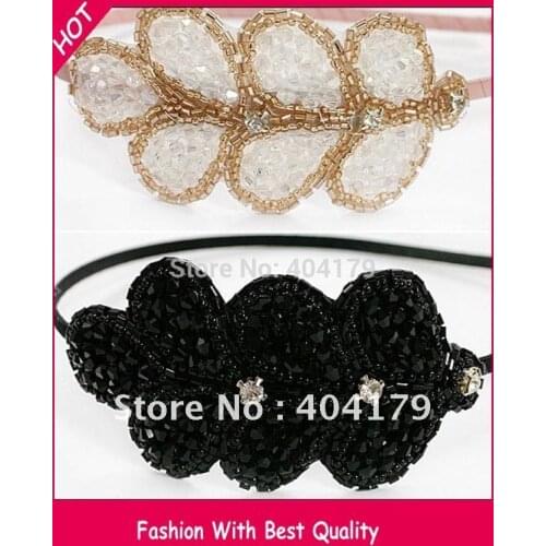 New Arrival Freeshipping Wholesale Beads With Nice Leaves Hairband Headband 12pc/lot