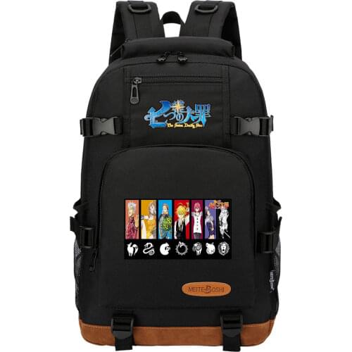New Anime Backpack The Seven Deadly Sins Boys Girls Kids SchoolBags Women Bagpack Teenagers Men Laptop Travel Shoulder Bags