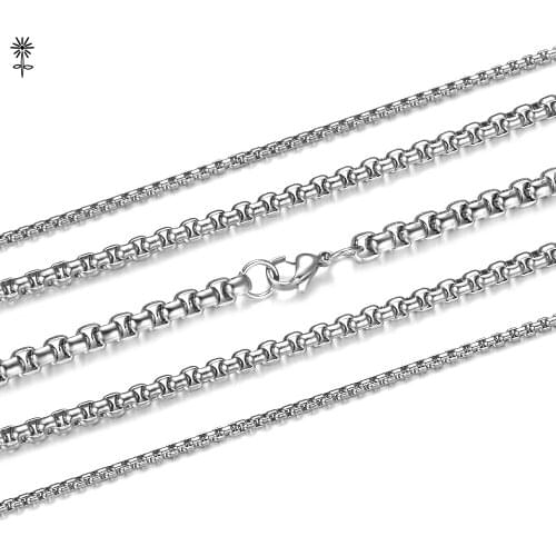 Wholesale 10pcs/lot 316 Stainless Steel Chains Necklaces and Bracelets Multi Sizes Jewelry with Lobster Claw Clasps S-005*10