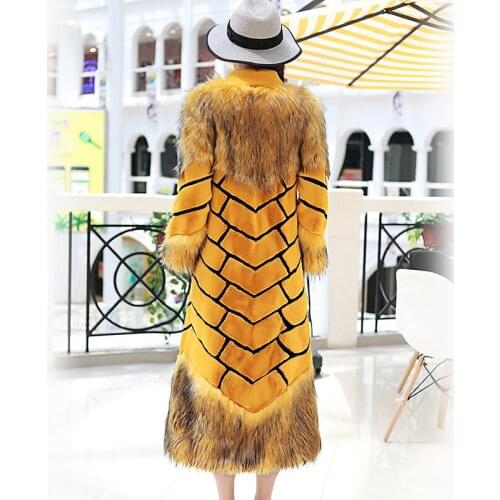 Faux Fox Fur Coat Female Jacket Autumn Winter Coat Women Clothes 2020 Korean Vintage Long Tops Plus Size Manteau Femme ZT4758