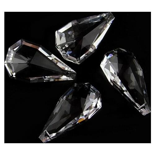 Clear Color Glass Pendants For Chandeliers 38mm Crystal Prism Pendants 30pcs/Lot Wedding Decorations Chandelier