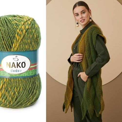 Nako Ombre Premium Yarn Wool Crochet DIY knitting yarn Design yarn shawl scarf beret yarn