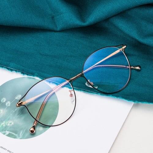 Retro Literary Women Fashion Trending Cat Eye Glasses Full Frame Ladies Myopia Eyewear Prescription Clear Optical Eyeglasses