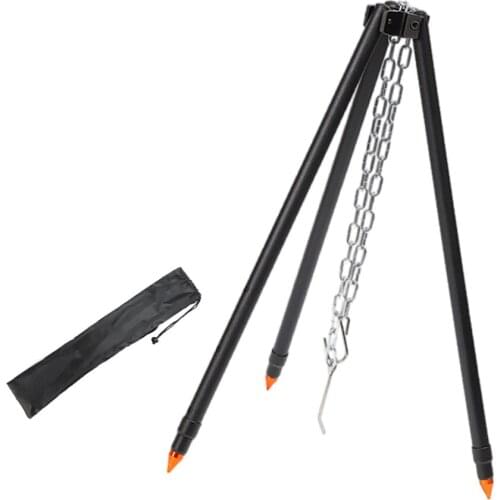 Camping Tripod for Campfire Hanging Pot Outdoor Hiking Backpacking Campfire Cookware Tools Hiking Picnic Accs Cooking Pot Grill
