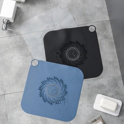 Silicone anti-blocking floor drain mat filter net anti-hair anti-blocking toilet sewer deodorant bathroom floor drain cover