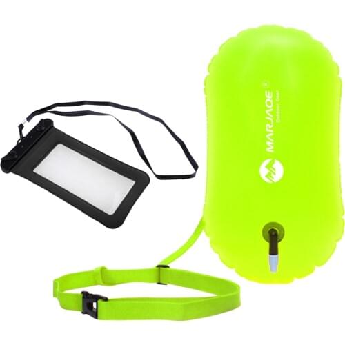 High Visibility Safety Open Swim Buoy Tow Float Inflated Buoyance Dry Phone Case Swim Safety Float Flotation Device