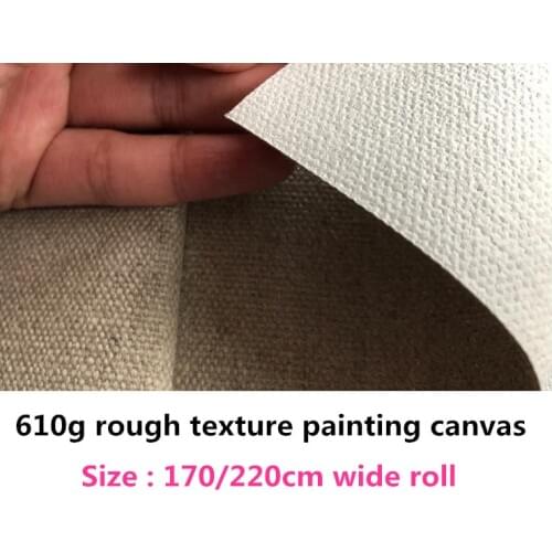 1.7m/2.2m 100% rain linen rough texture canvas roll primed canvas for artist 610g